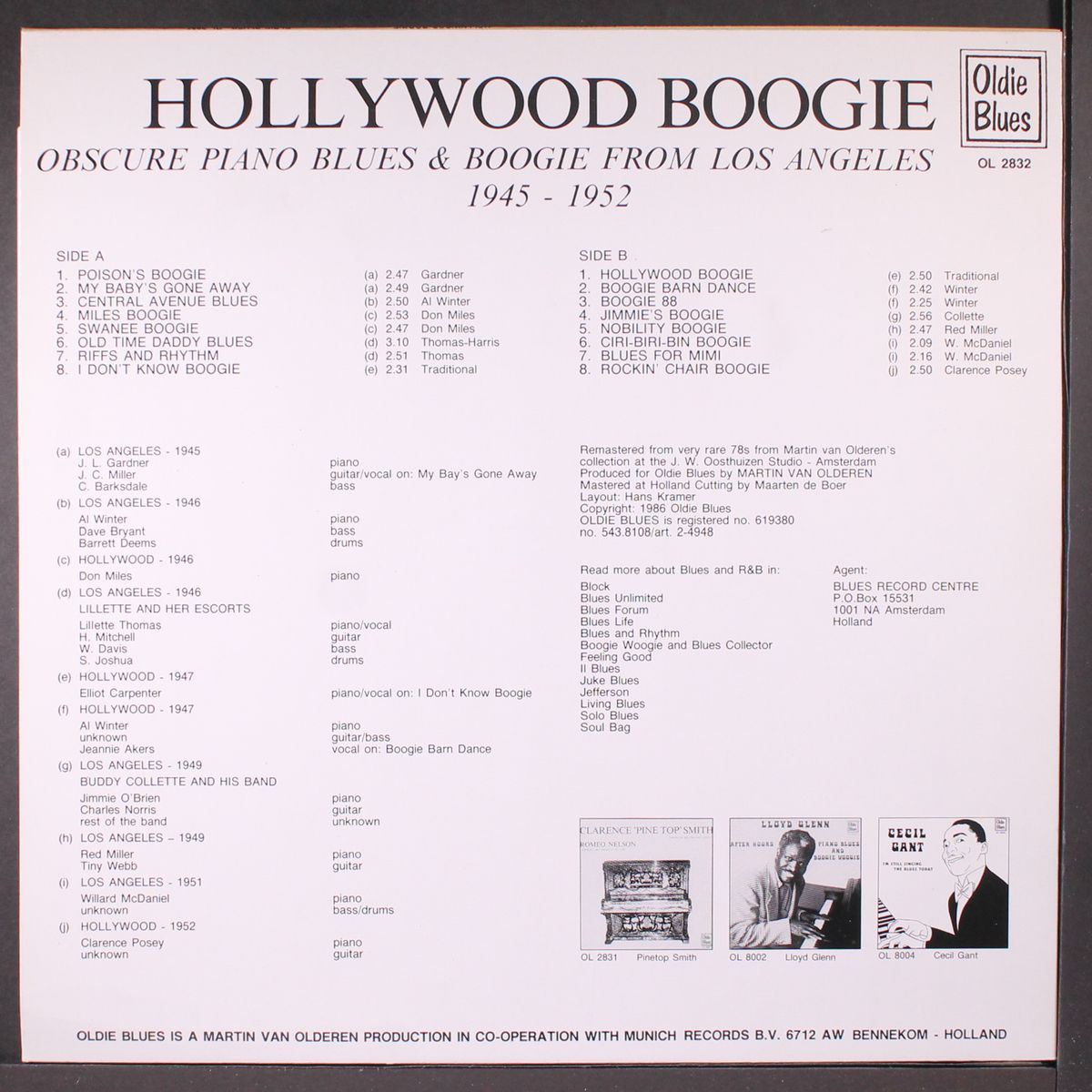 hollywood boogie; obscure piano blues & boogie from los angeles, 1945-1952 by VARIOUS
