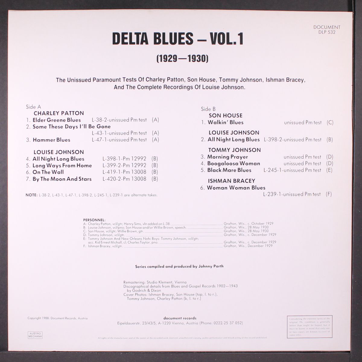 delta blues, 1929-1930 by VARIOUS