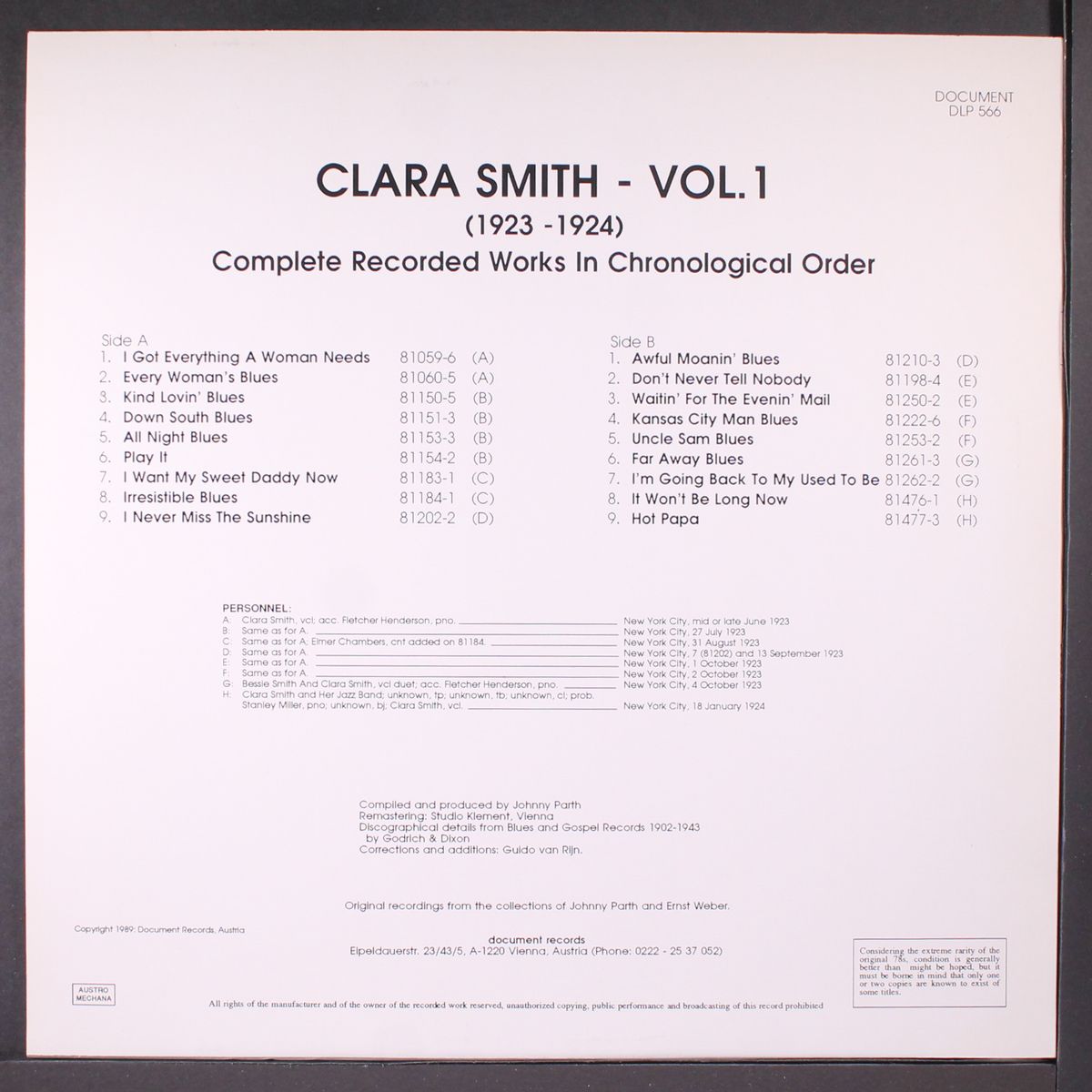 vol. 1 by CLARA SMITH
