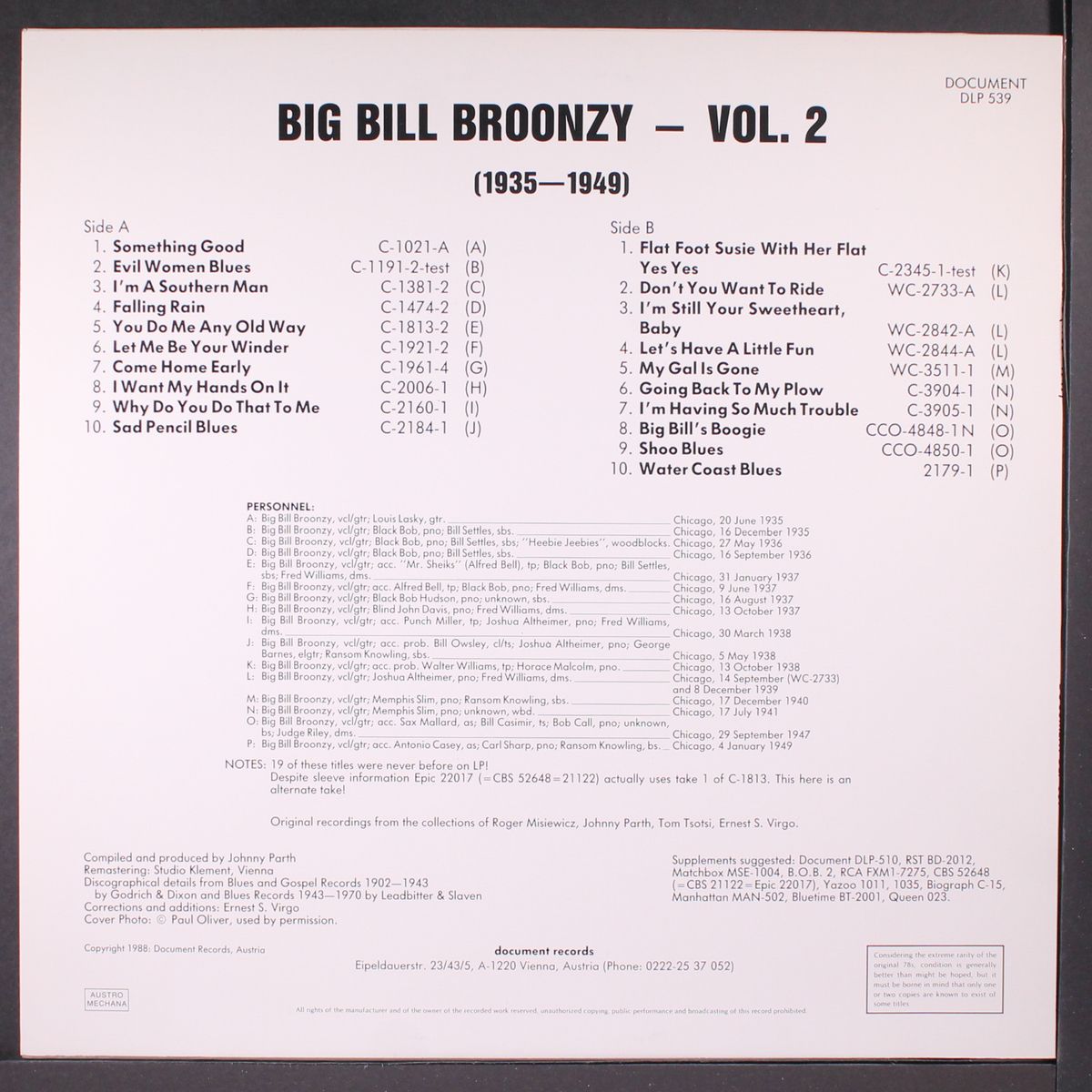 vol. 2, 1935-1949 by BIG BILL BROONZY