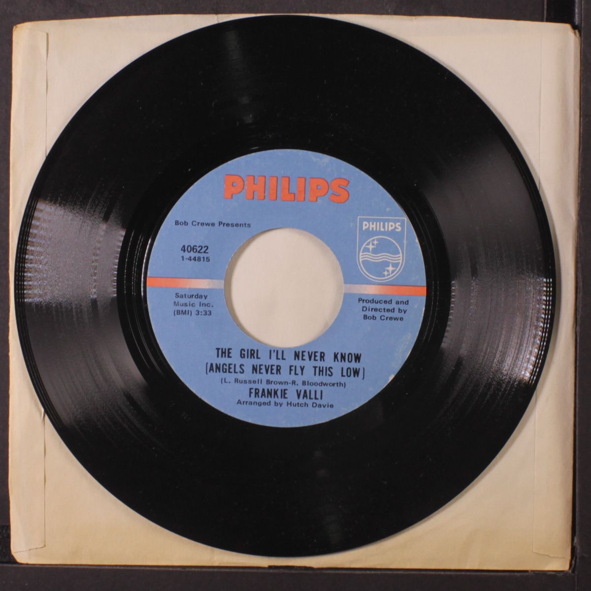the girl i'll never know / a face without a name by FRANKIE VALLI