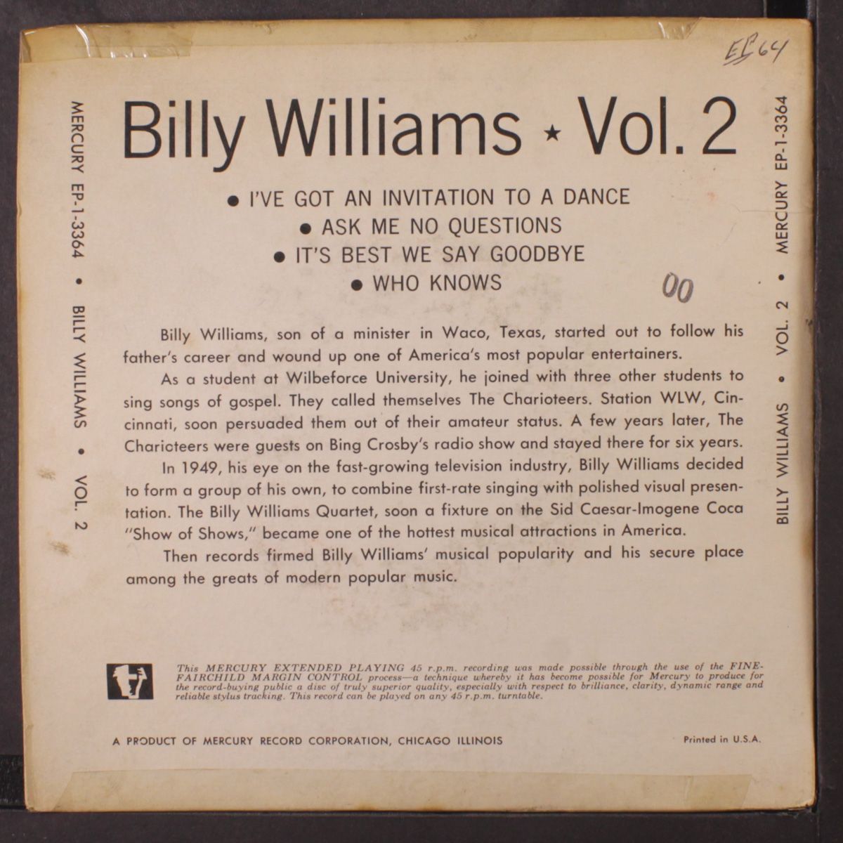 oh yeah vol. 2 by BILLY WILLIAMS