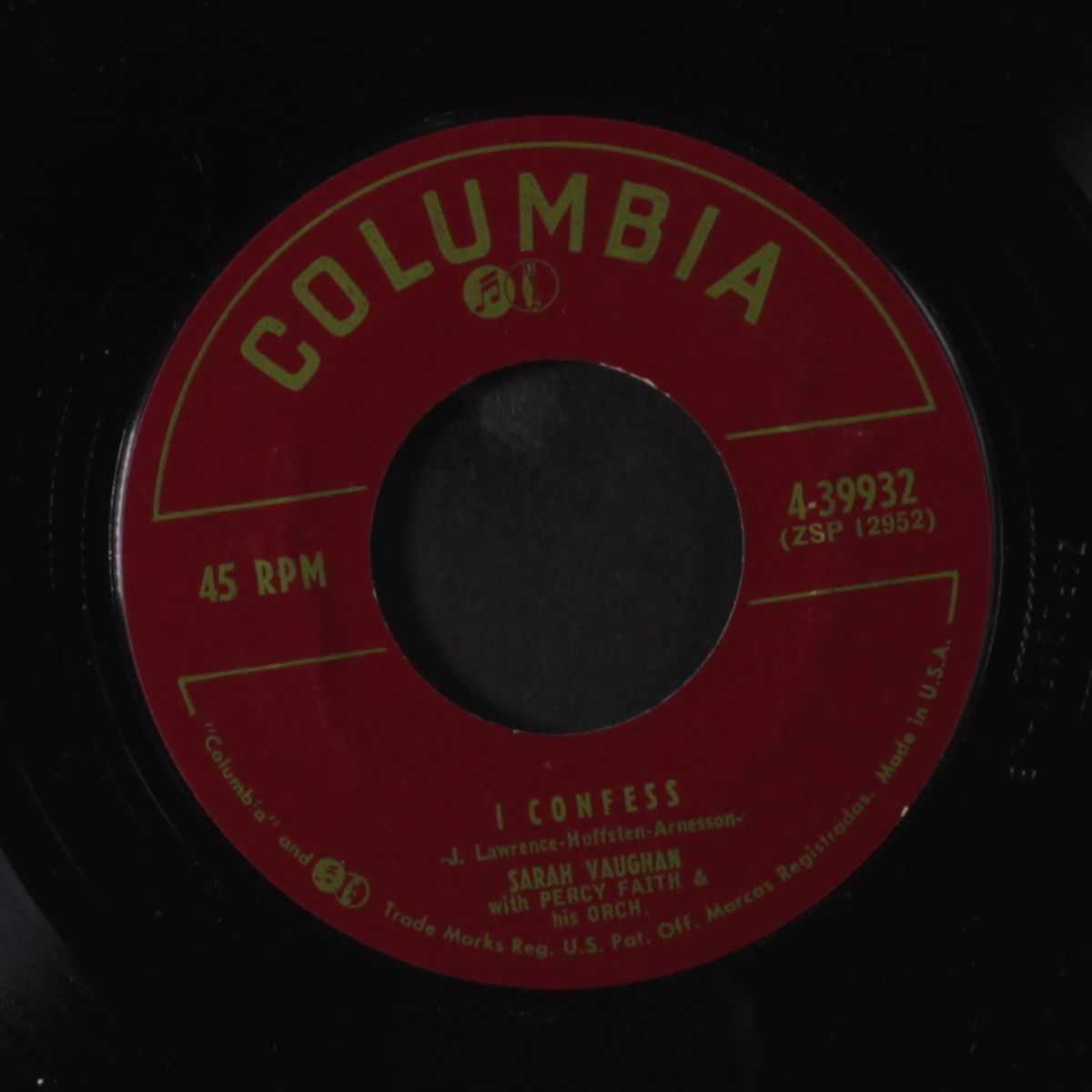i confess / a lover's quarrel by SARAH VAUGHAN