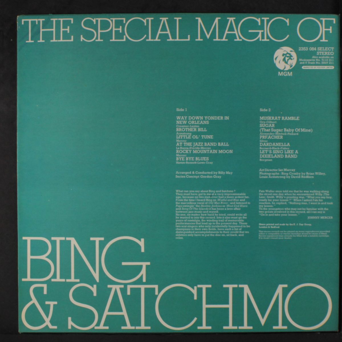 special magic of ging and satchmo by BING CROSBY & LOUIS ARMSTRONG