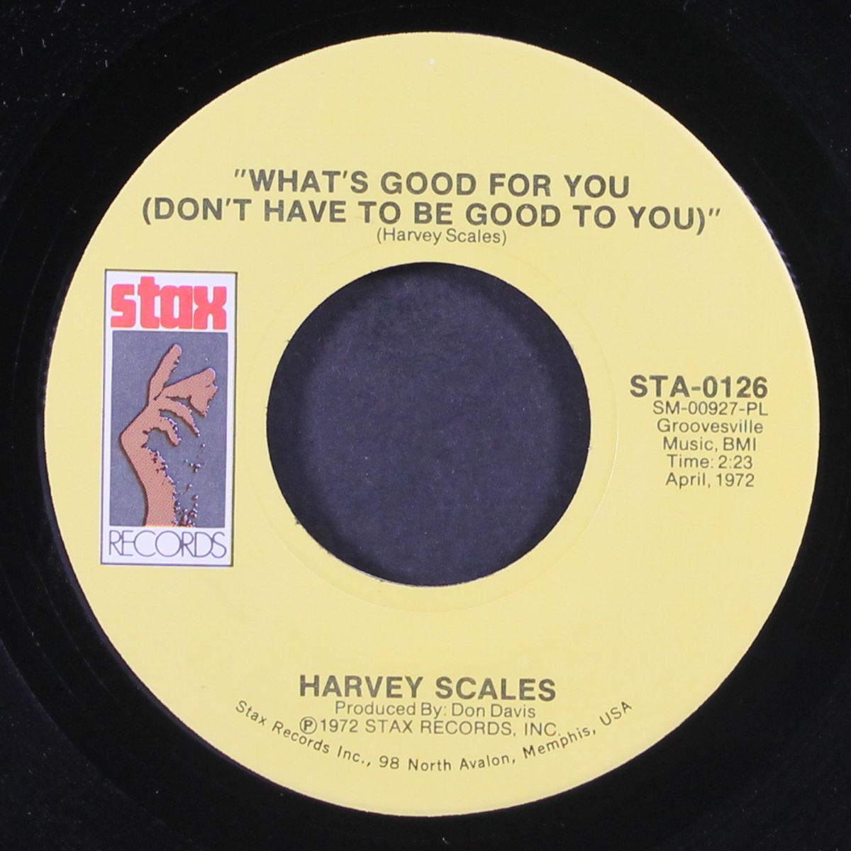 i wanna do it / what's good for you by HARVEY SCALES