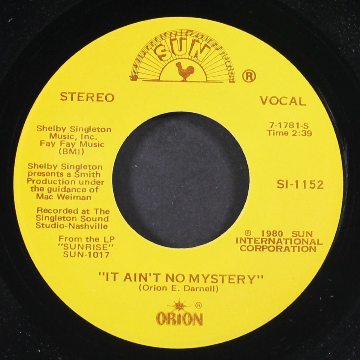 a stranger in my place / it ain't no mystery by ORION