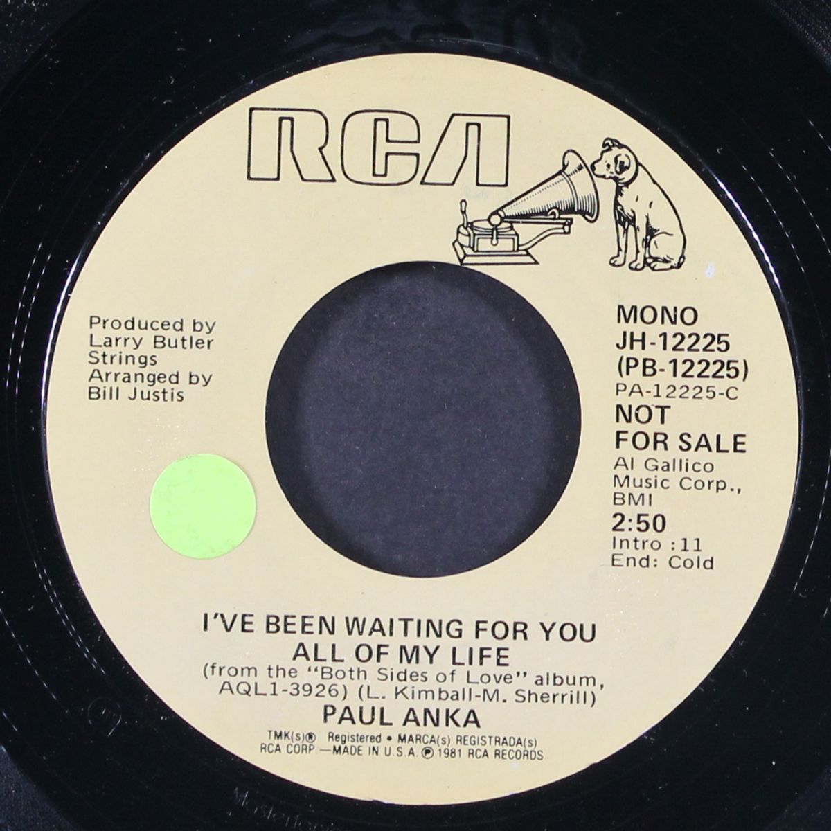 i've been waiting for you all of my life / mono by PAUL ANKA