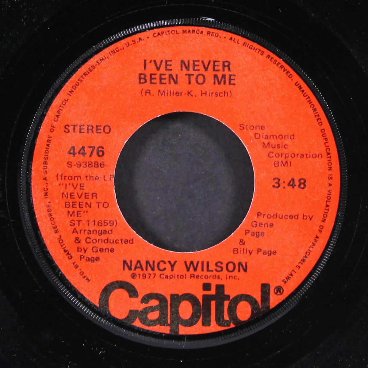 here it comes / i've never been to me by NANCY WILSON