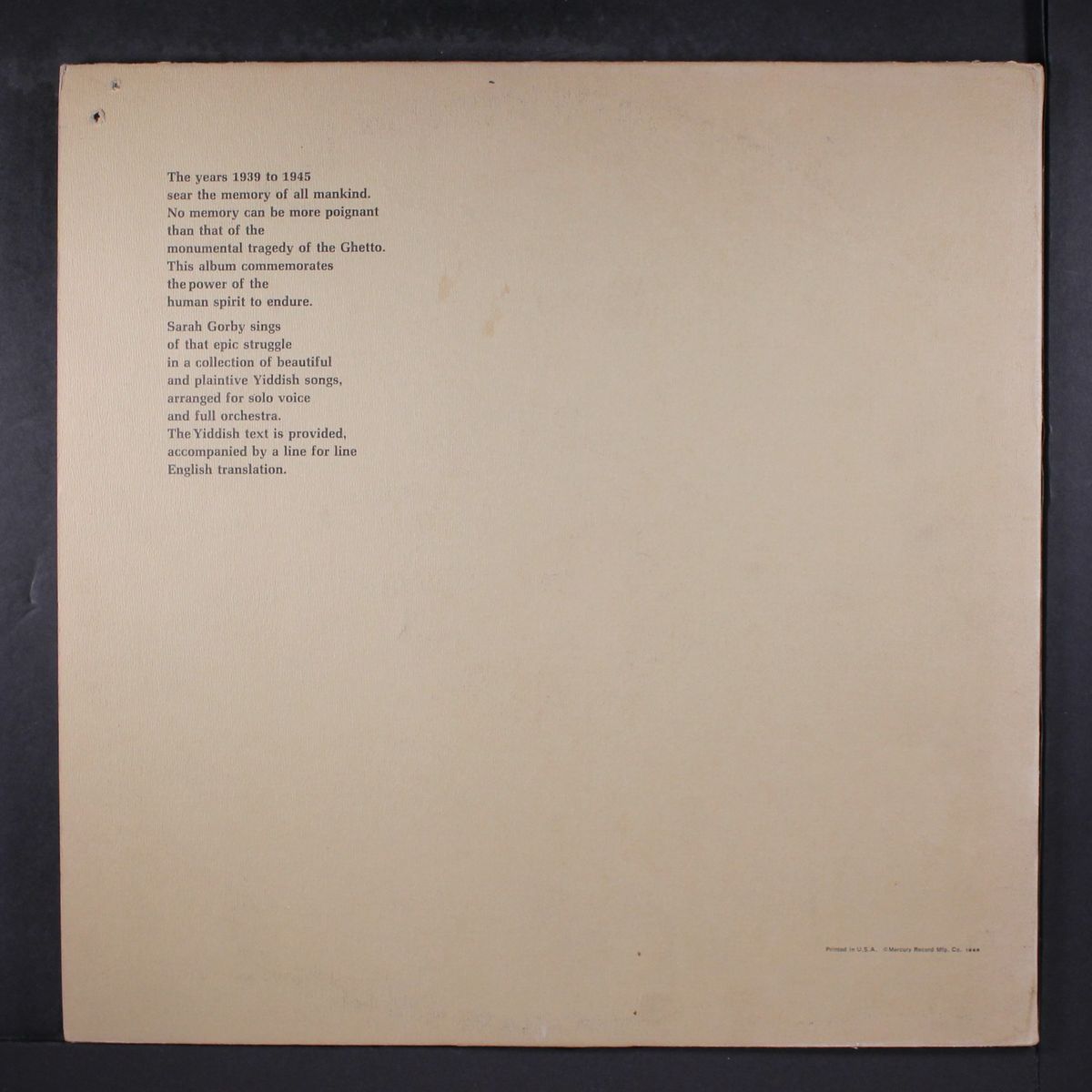 songs of the ghetto by SARAH GORBY