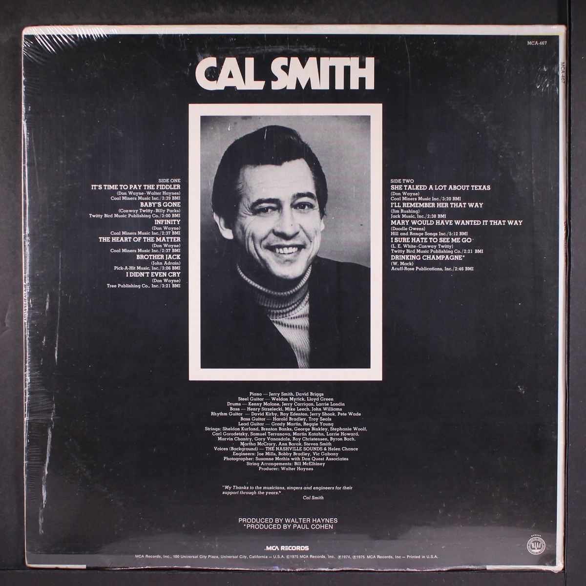 it's time to pay the fiddler by CAL SMITH