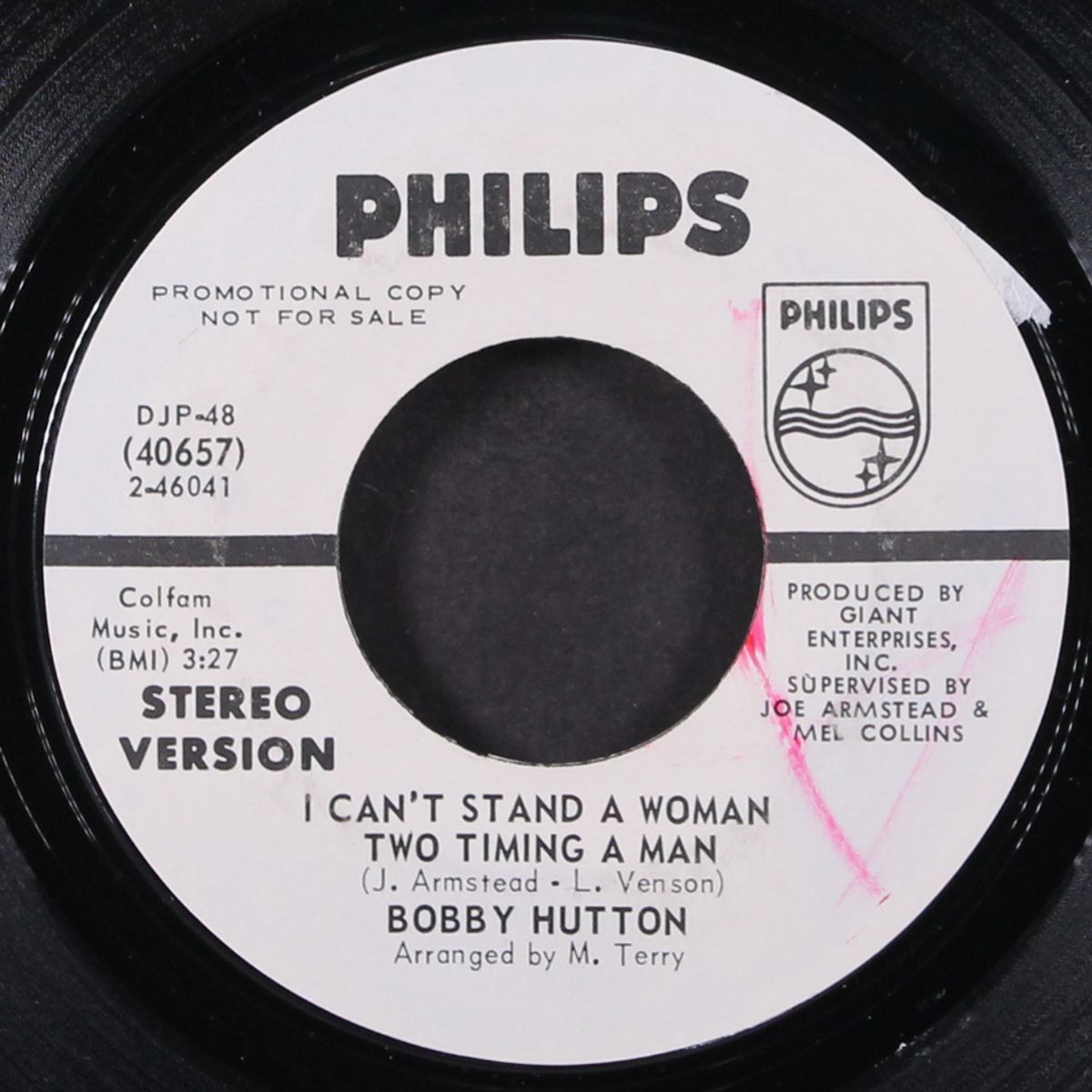 i can't stand a woman two timing a man / mono by BOBBY HUTTON
