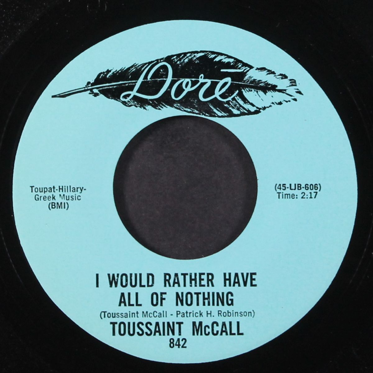 i would rather have all of nothing / sweet tea by TOUSSAINT MCCALL
