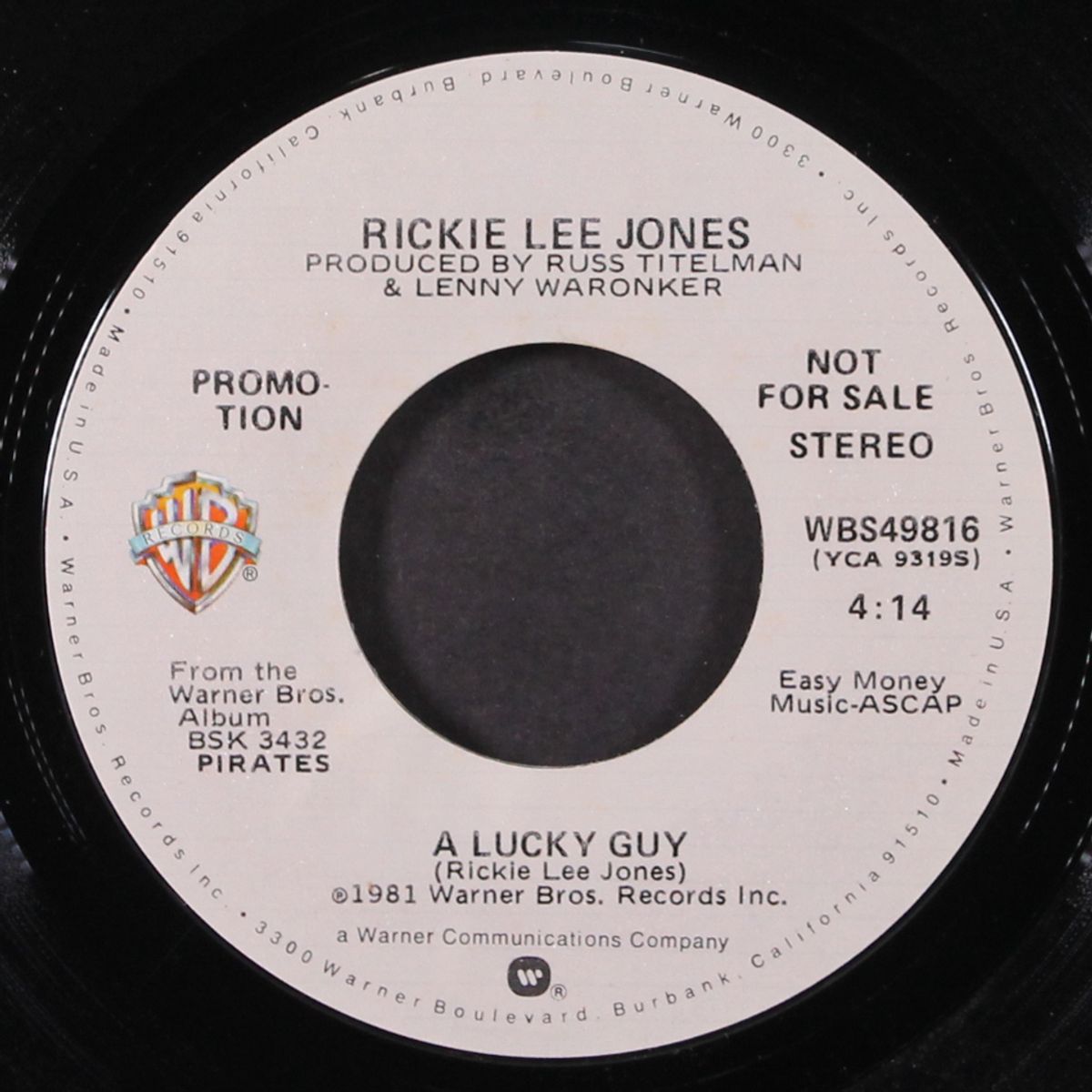a lucky guy / mono by RICKIE LEE JONES
