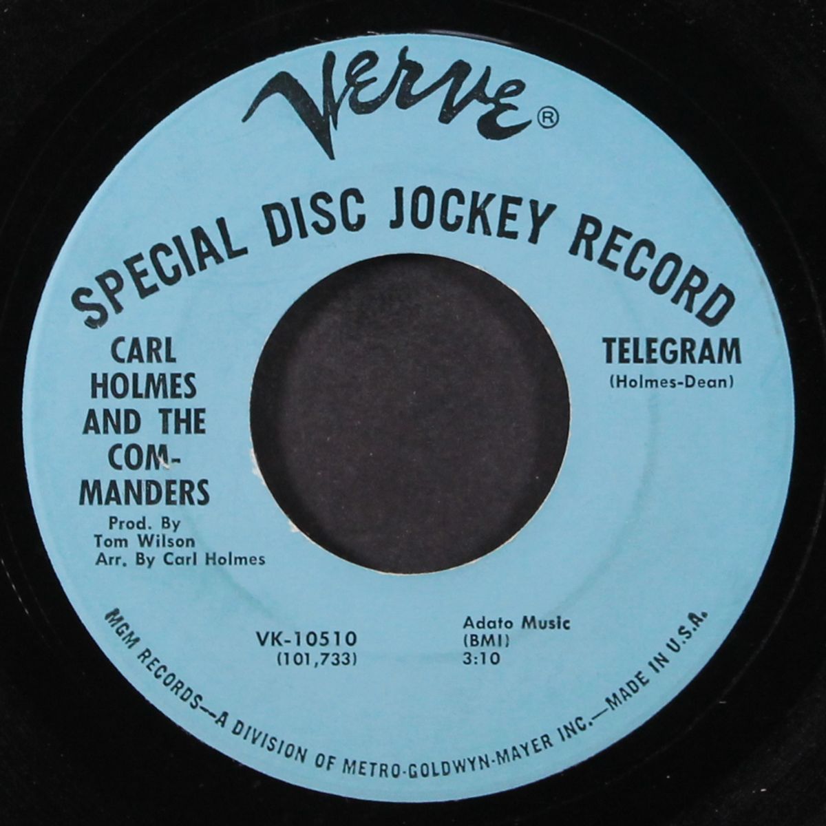 my lonely sad eyes / telegram by CARL HOLMES & COMMANDERS