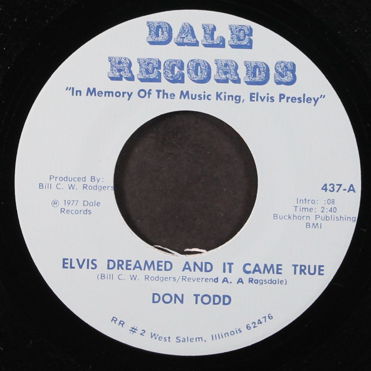 i dreamed elvis sang my song / elvis dreamed & it came true by DON TODD