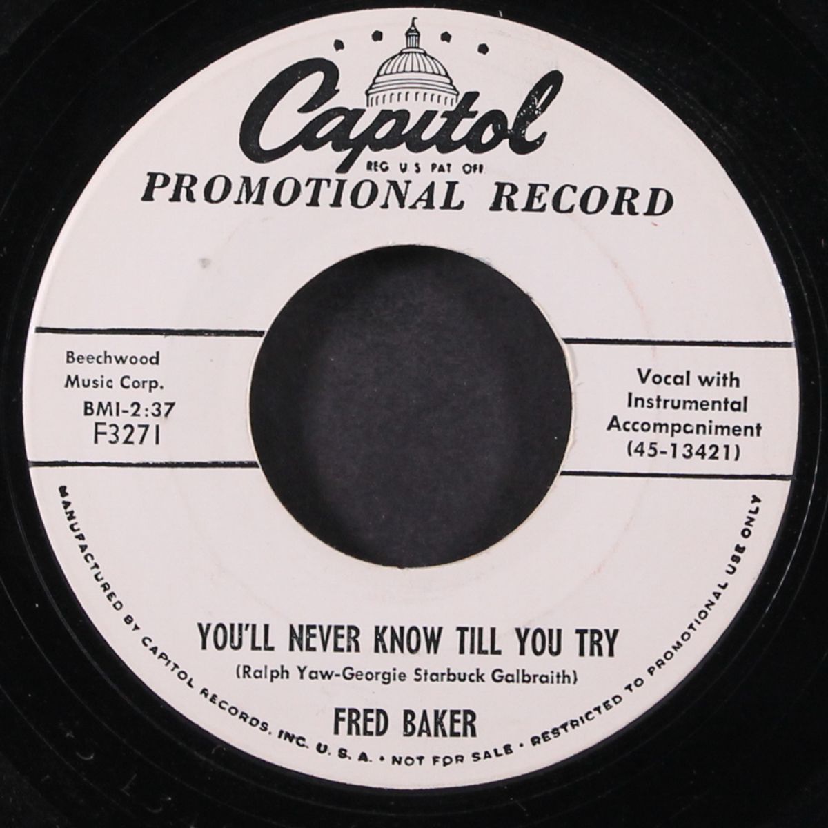 you'll never know till you try by FRED BAKER