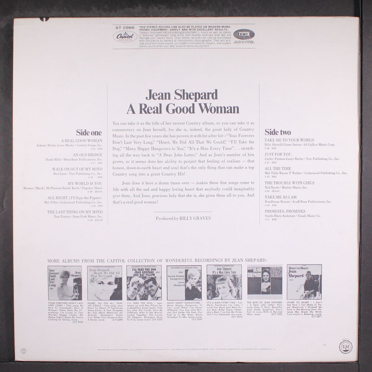 a real good woman by JEAN SHEPARD