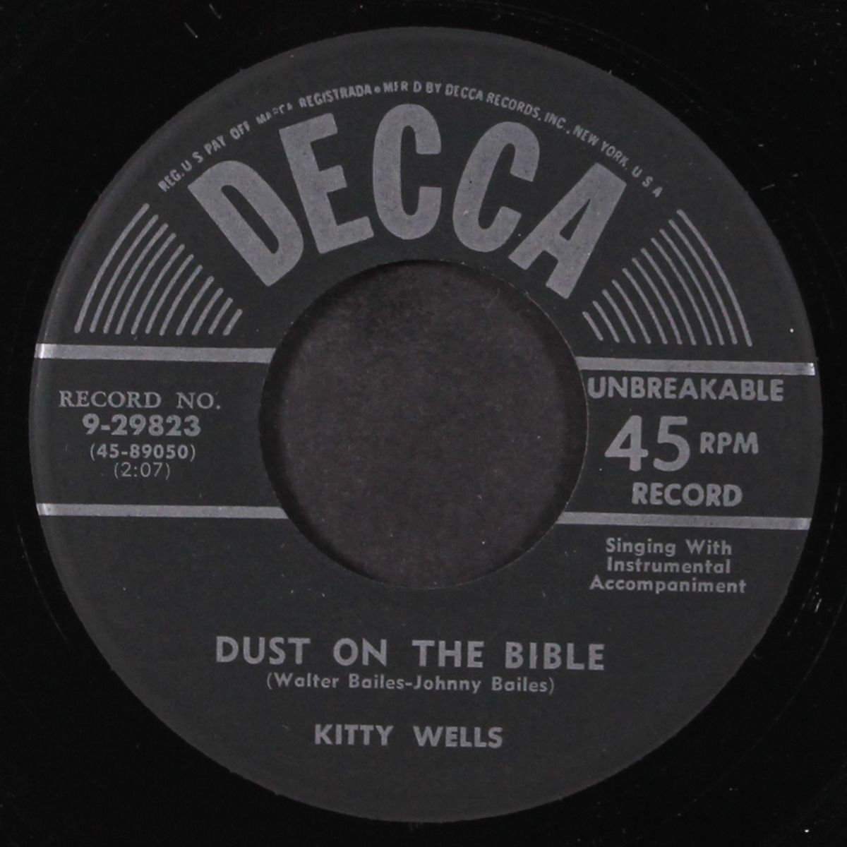 dust on the bible / how far is heaven by KITTY WELLS
