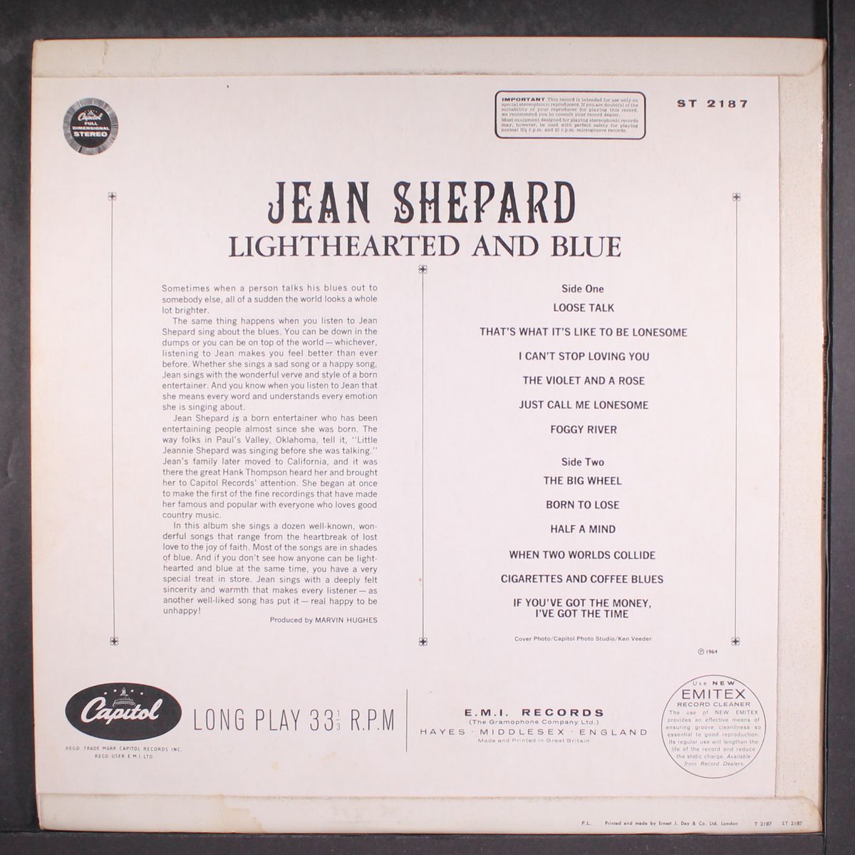 lighthearted and blue by JEAN SHEPARD
