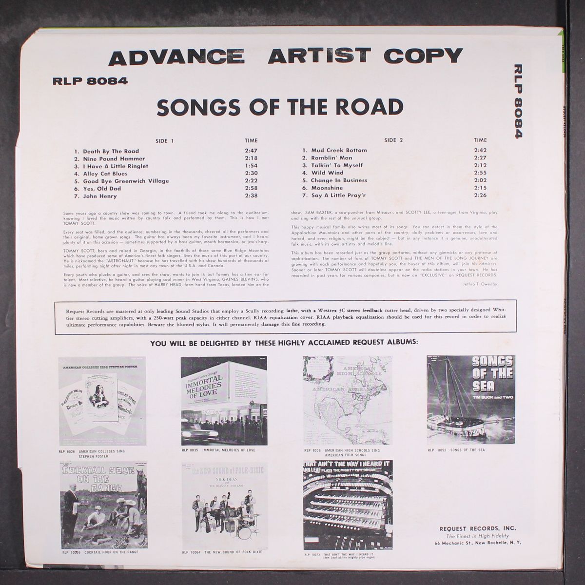 songs of the road by TOMMY SCOTT