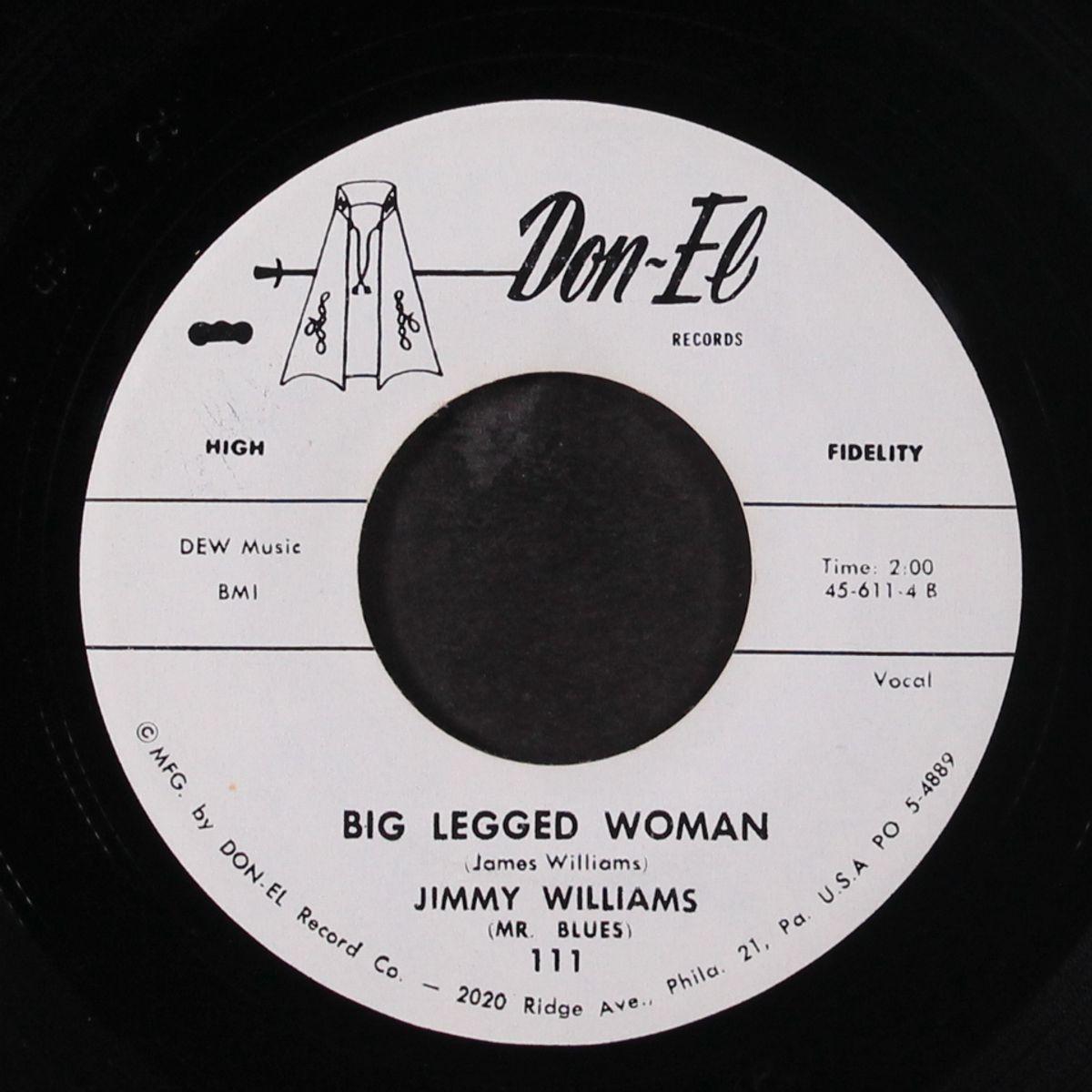 big legged woman / early one morning by JIMMY WILLIAMS