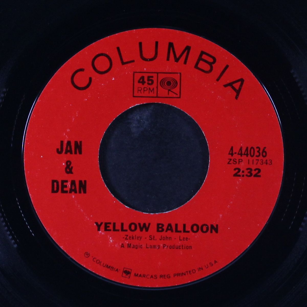 yellow balloon / taste of rain by JAN & DEAN
