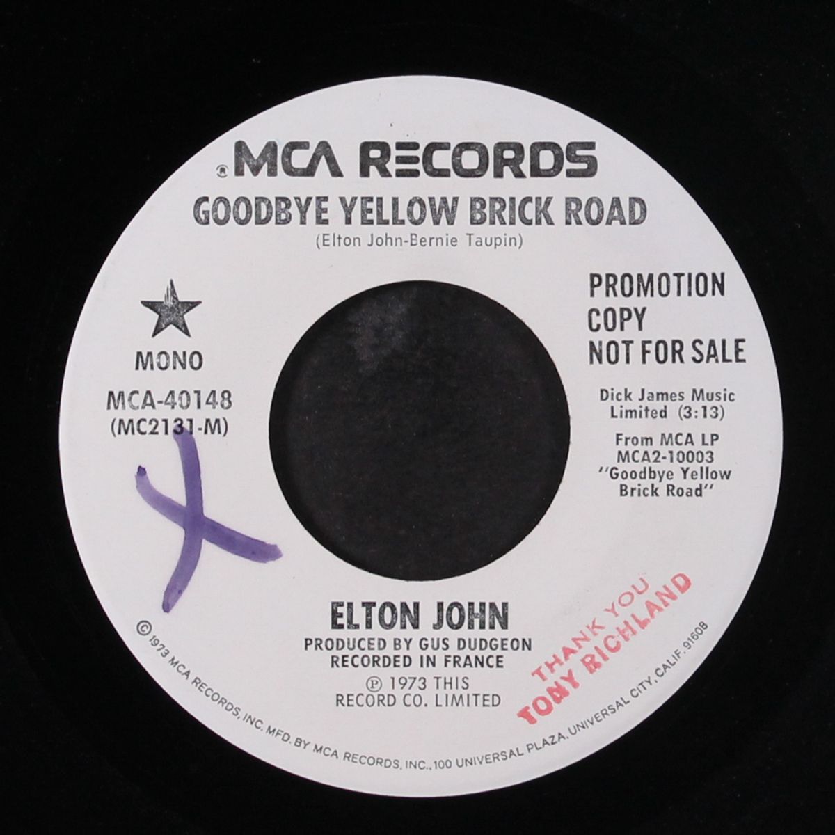 goodbye yellow brick road / mono by ELTON JOHN