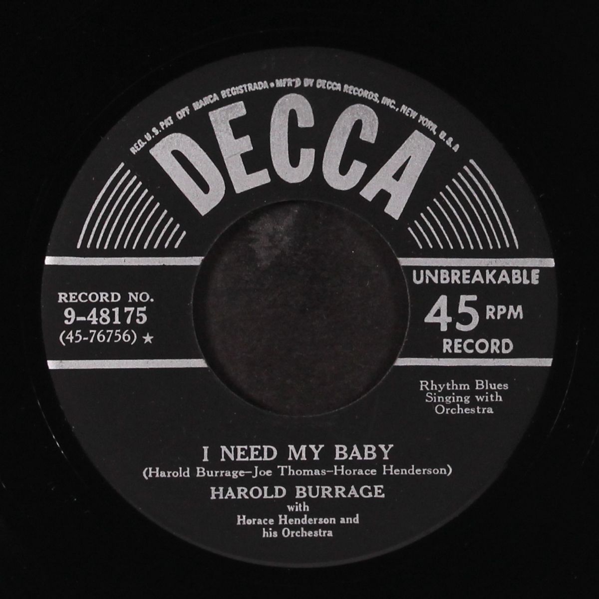 hi-yo / i need my baby by HAROLD BURRAGE
