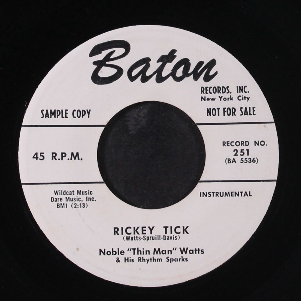 blast off / rickey tick by NOBLE 'THIN MAN' WATTS