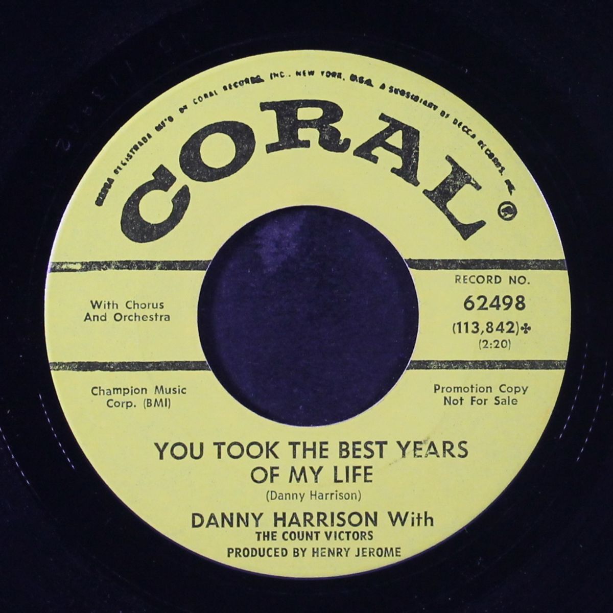 you took the best years of my life / water boy by DANNY HARRISON