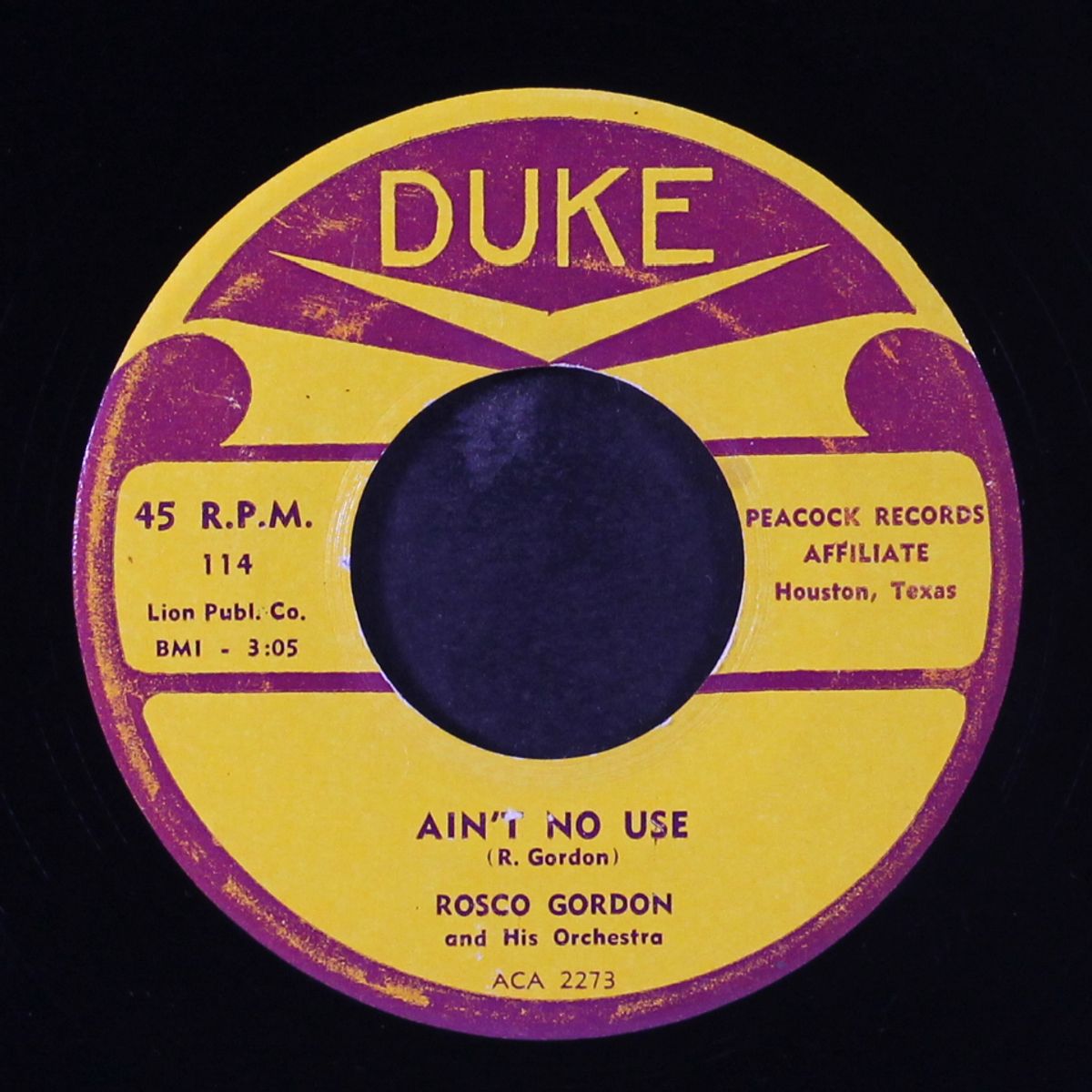 rosco's mambo / ain't no use by ROSCO GORDON