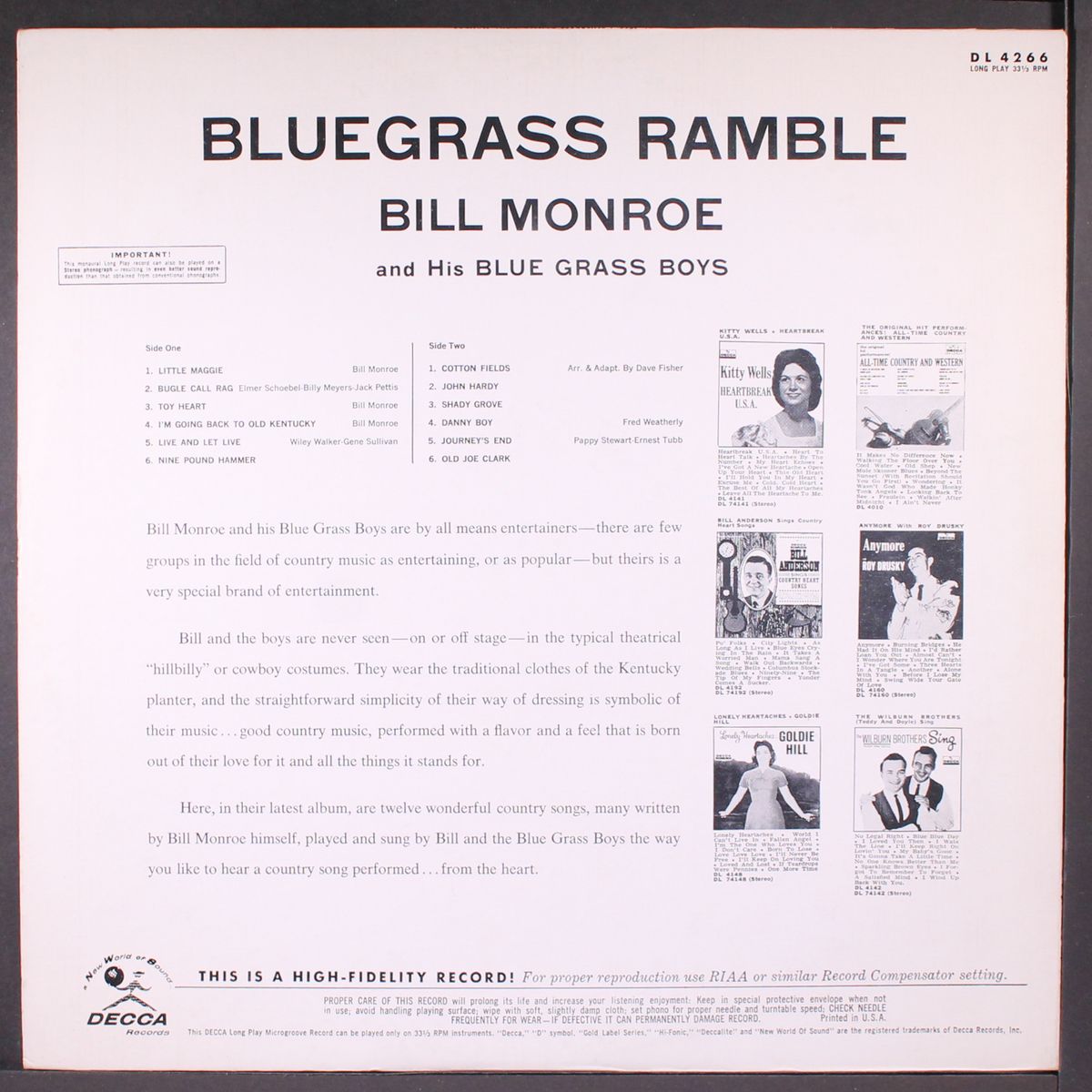 bluegrass ramble by BILL MONROE