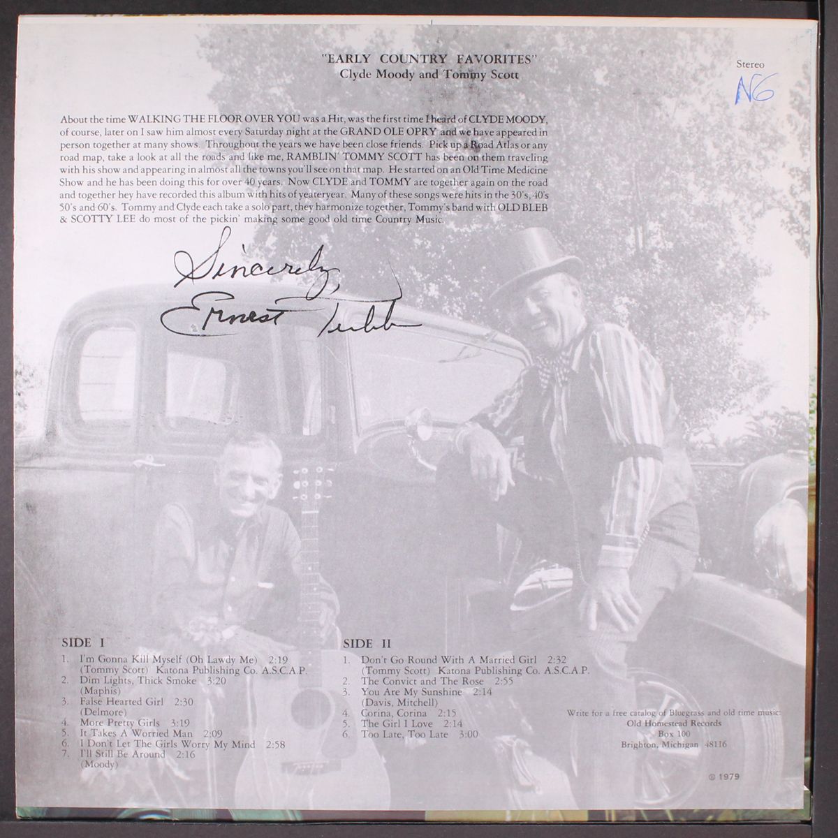 early country favorites by CLYDE MOODY & 'RAMBLIN' TOMMY SCOTT