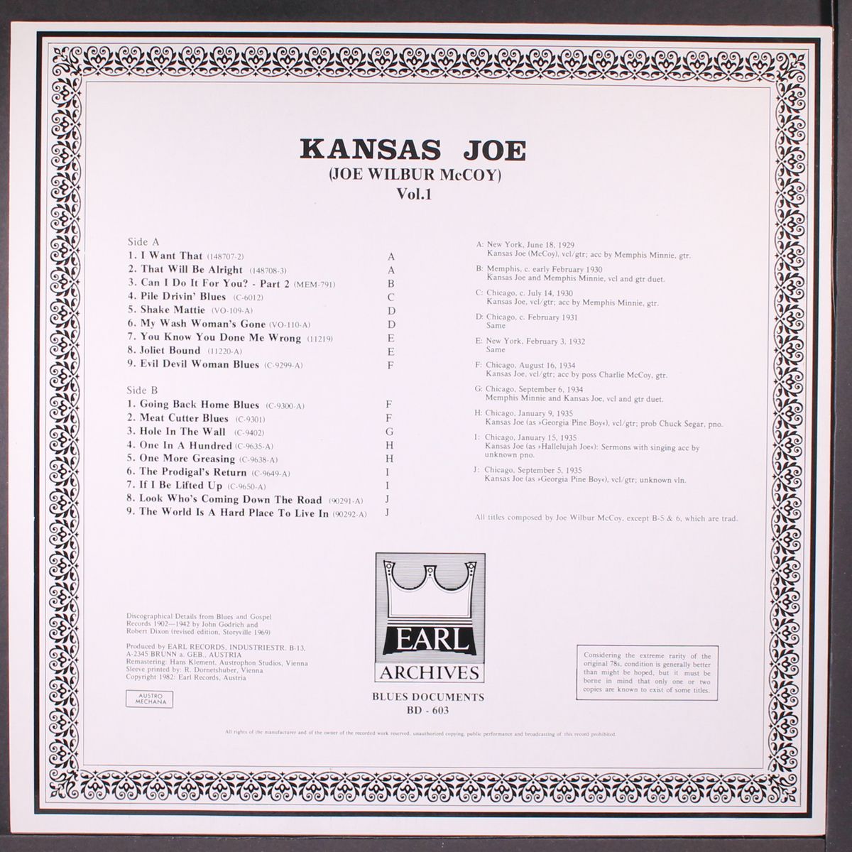 best of, vol. 1 by KANSAS JOE MCCOY