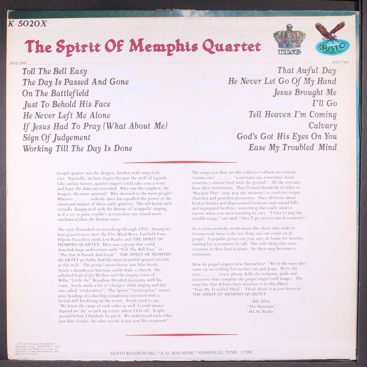 original greatest hits by SPIRIT OF MEMPHIS QUARTET