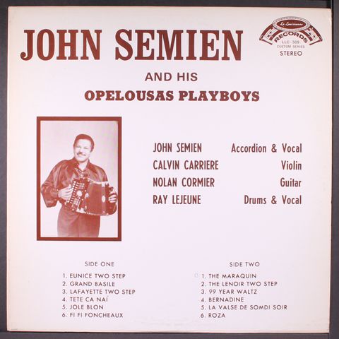 JOHN SEMIEN & OPELOUSAS PLAYBOYS
