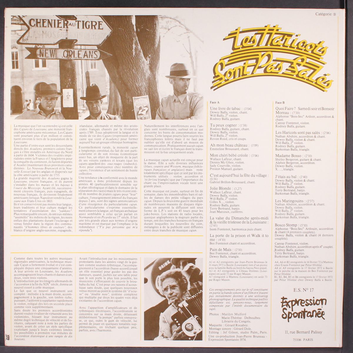 les haricots sont pas sales; musique cajun de louisiane by VARIOUS