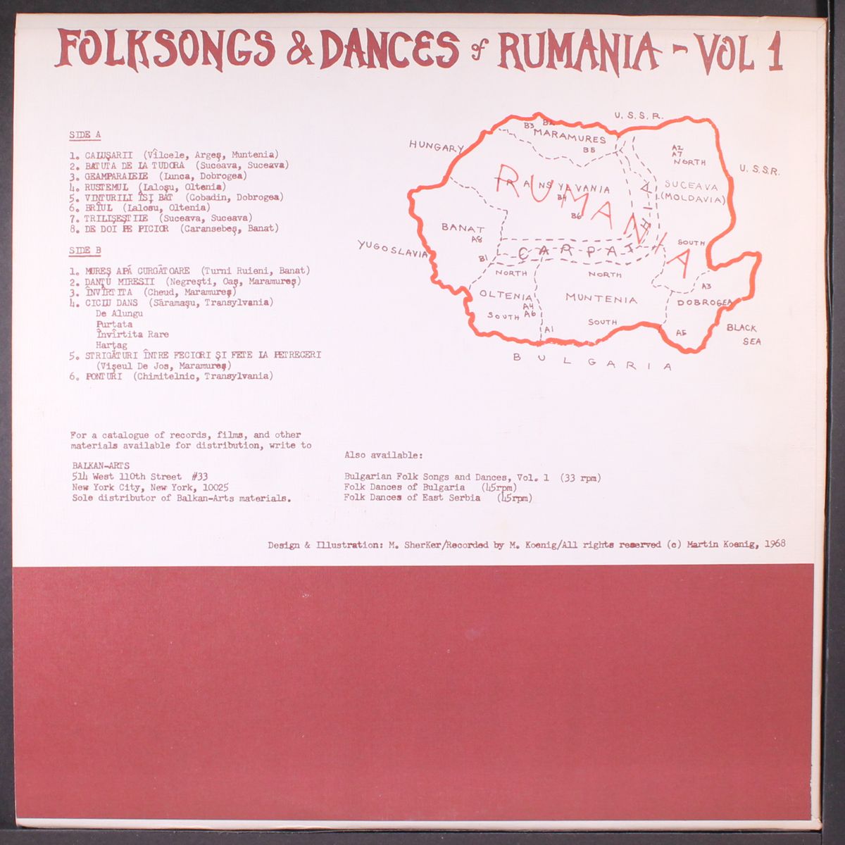 umanian folk songs and dances, vol. 1 by VARIOUS