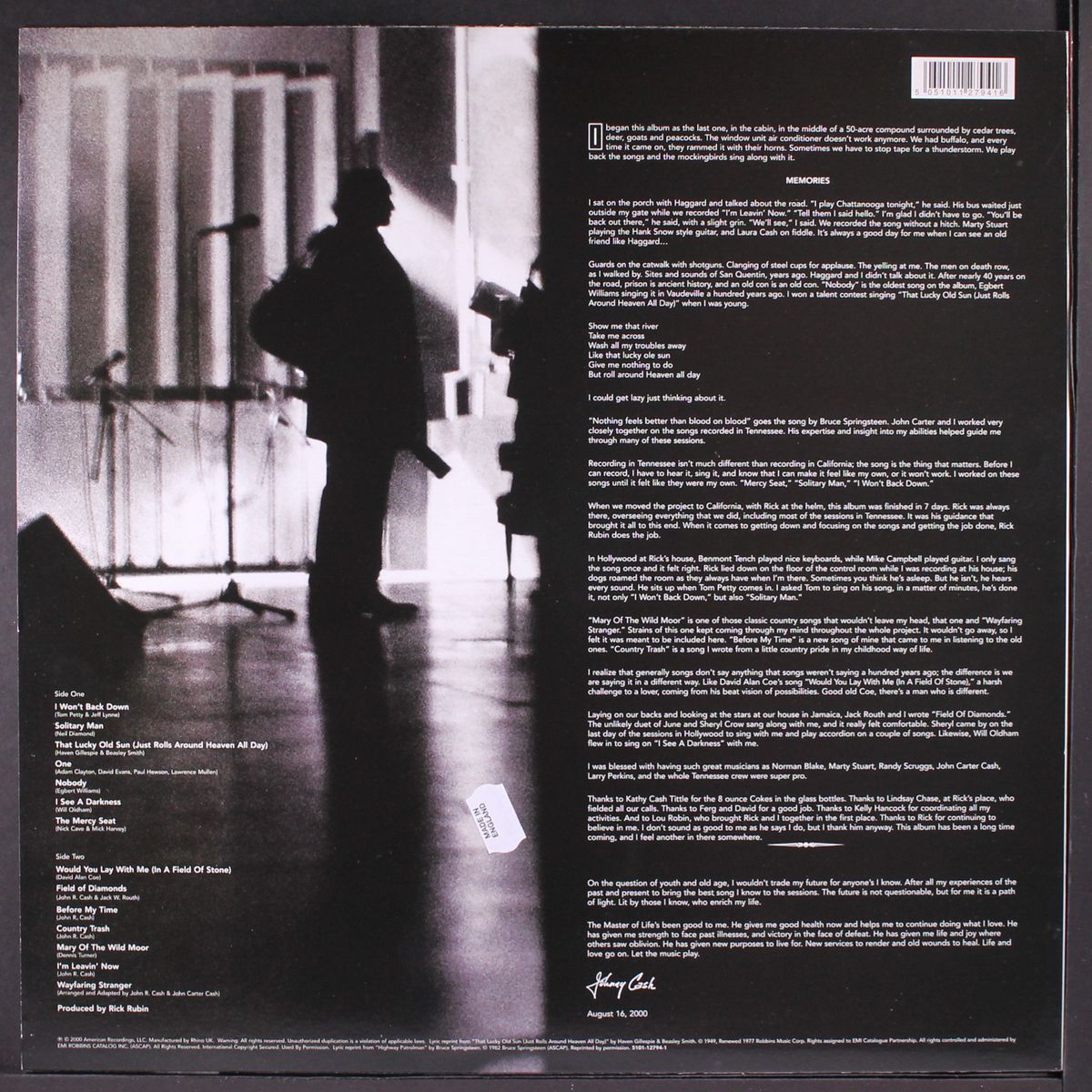 american 3: solitary man by JOHNNY CASH