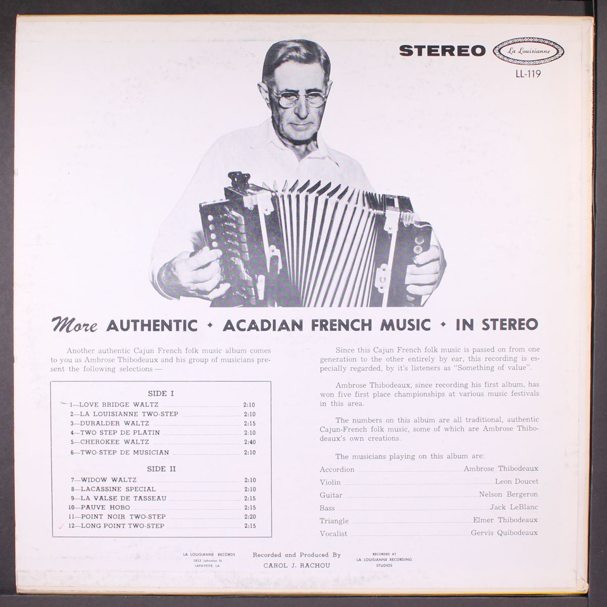 more authentic acadian french music by AMBROSE THIBODEAUX