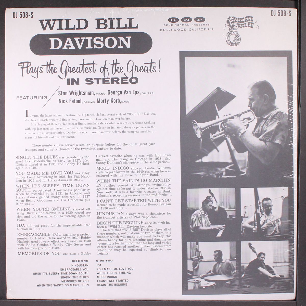 plays the greatest of the greats! by WILD BILL DAVISON