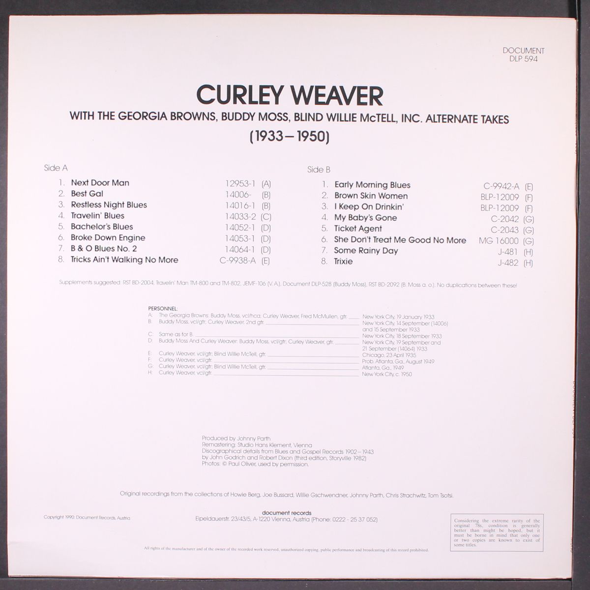 1933-1950 by CURLEY WEAVER