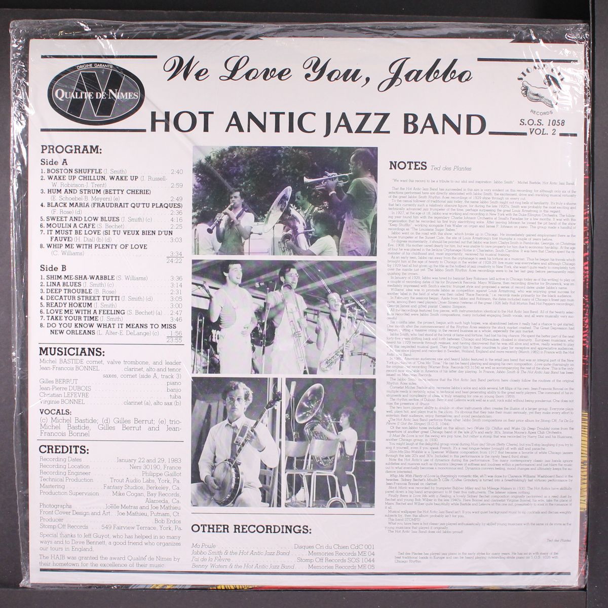 we love you, jabbo by HOT ANTIC JAZZ BAND
