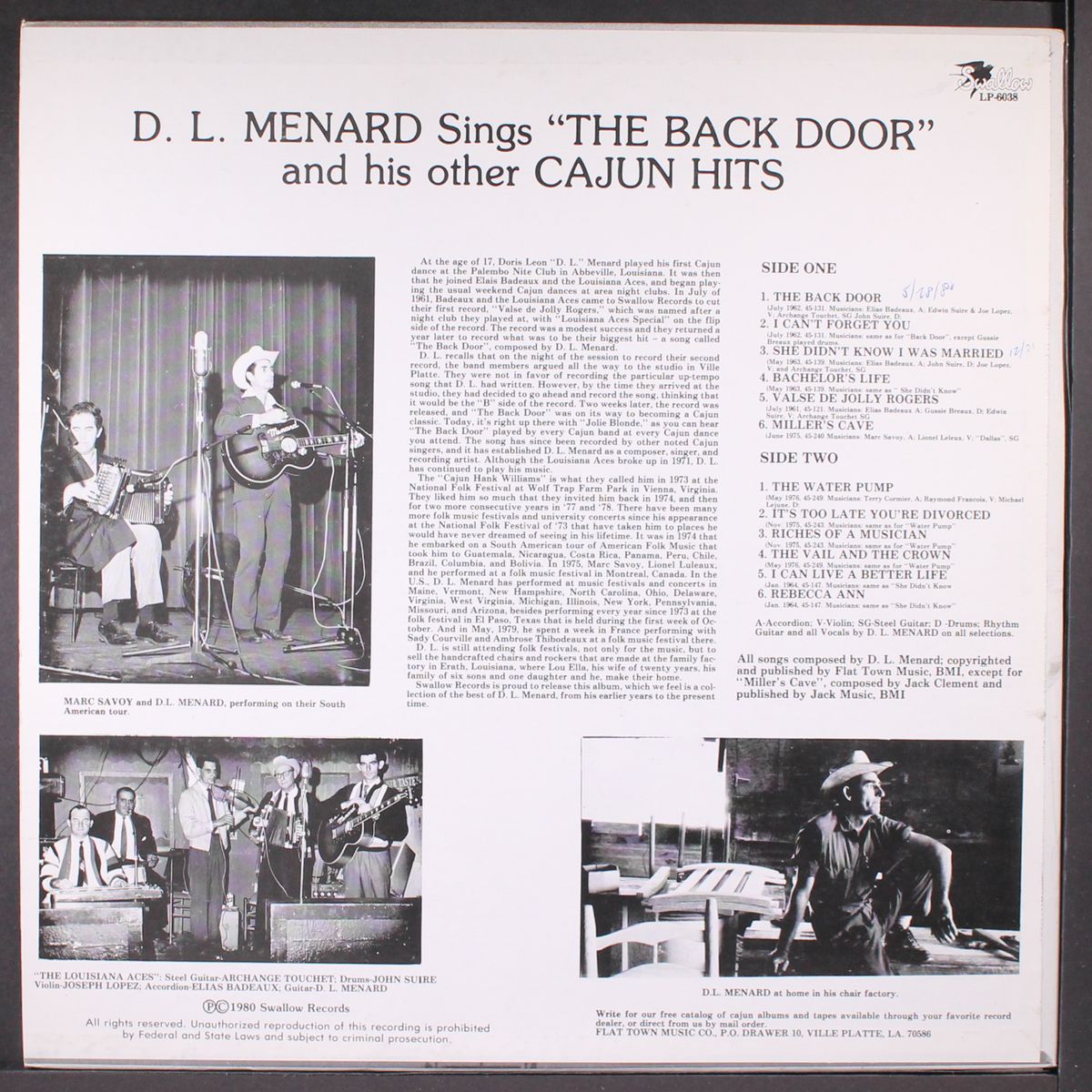 the back door by D. L. MENARD