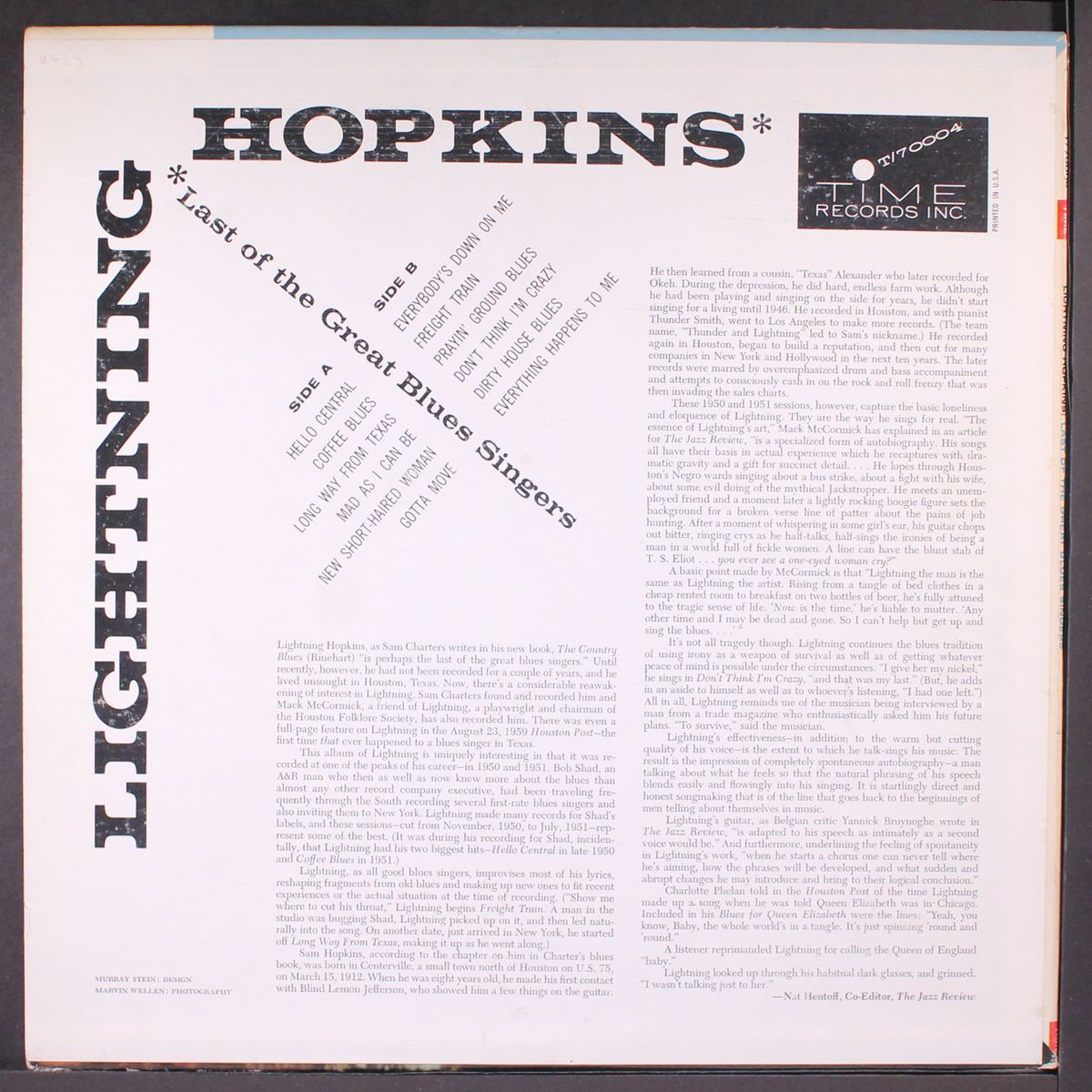 last of the great blues singers by LIGHTNIN' HOPKINS