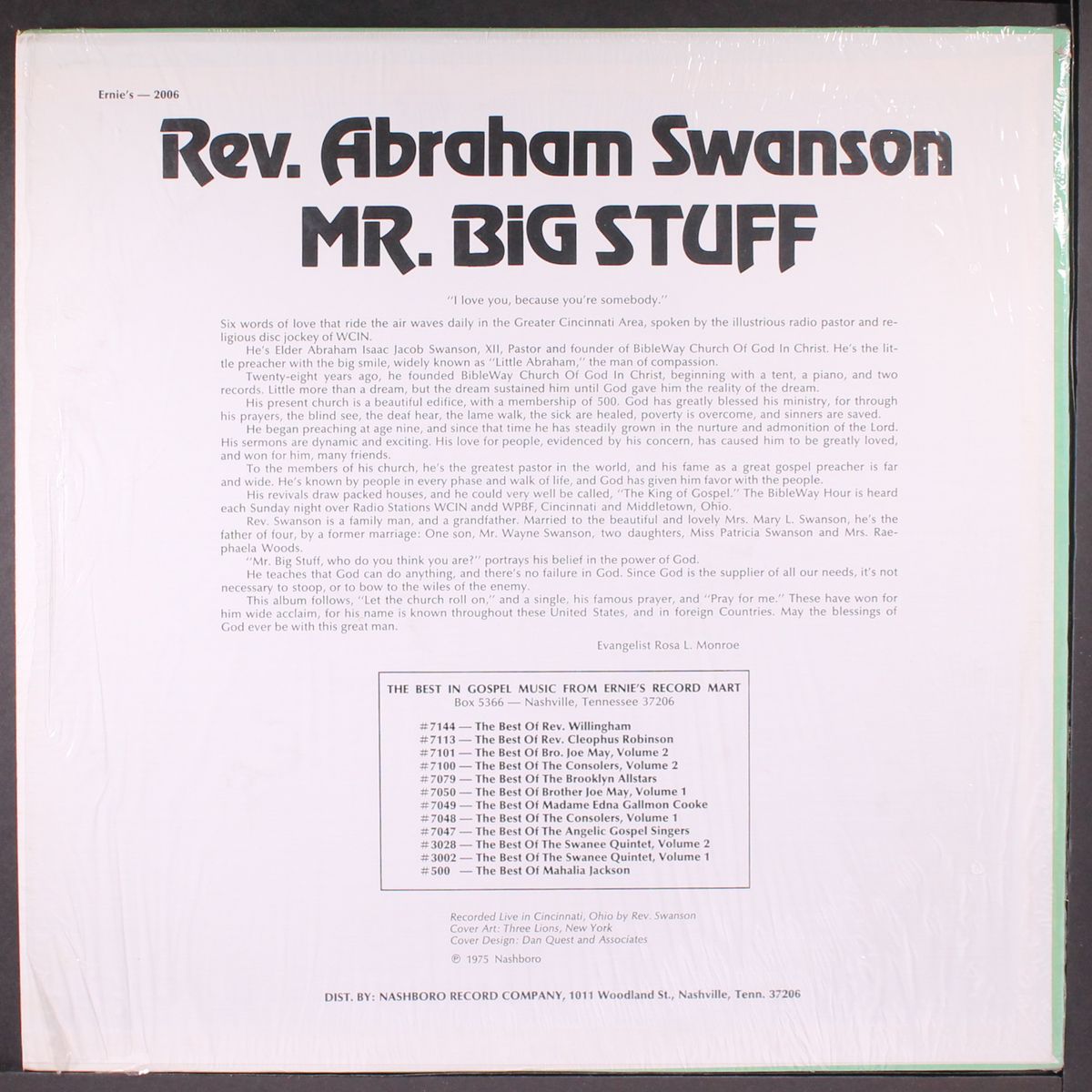 mr. big stuff by REV. ABRAHAM SWANSON