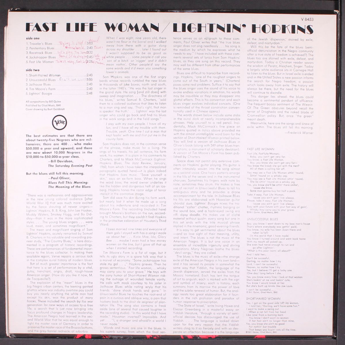 fast life woman by LIGHTNIN' HOPKINS