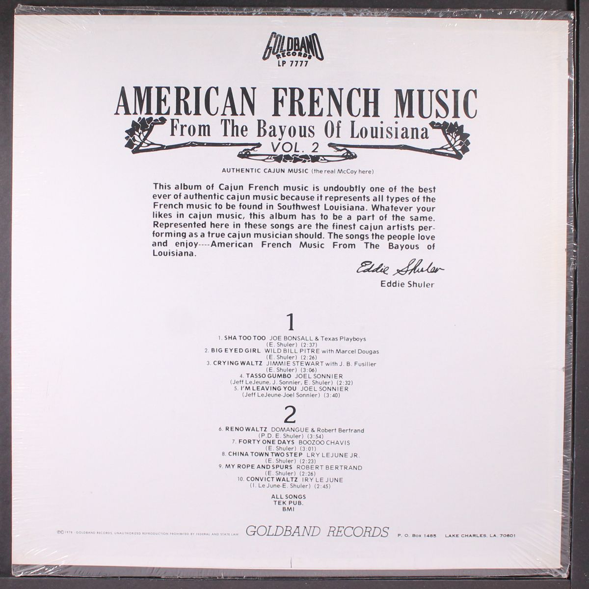 american french music from the bayous of louisiana, vol. 2 by VARIOUS