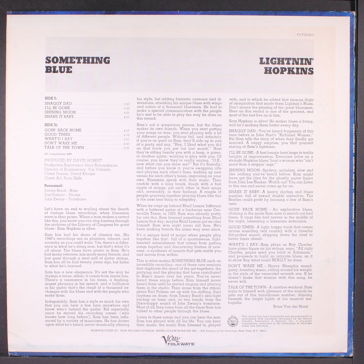 something blue by LIGHTNIN' HOPKINS