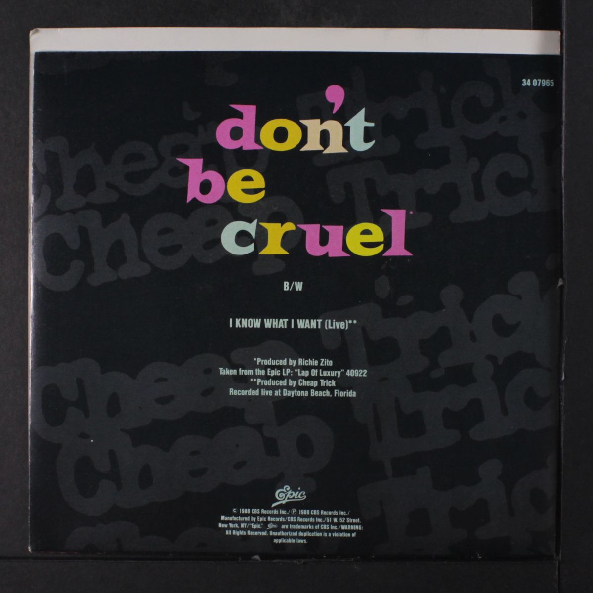 don't be cruel / i know what i want by CHEAP TRICK